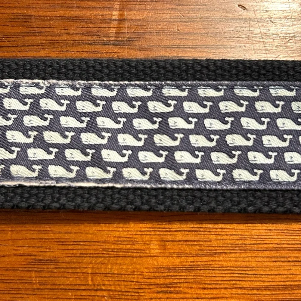 Vineyard Vines Whale Canvas Club Belt Size 30